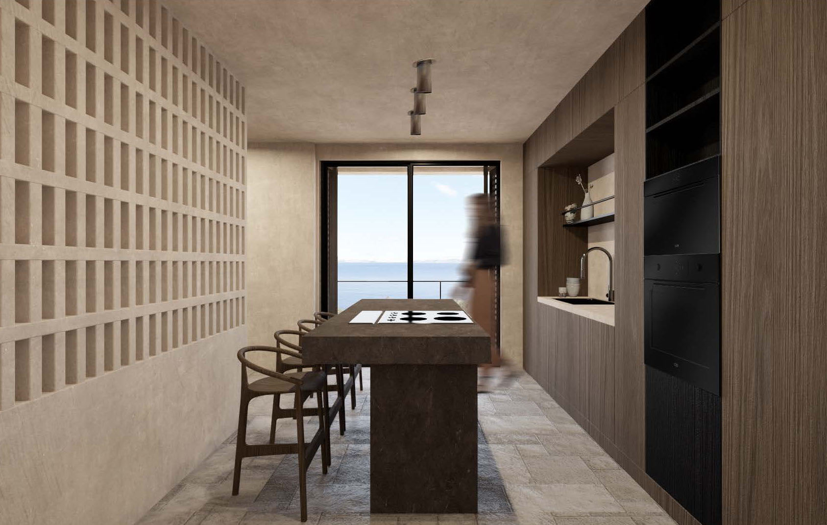 Ciel interior and sea
