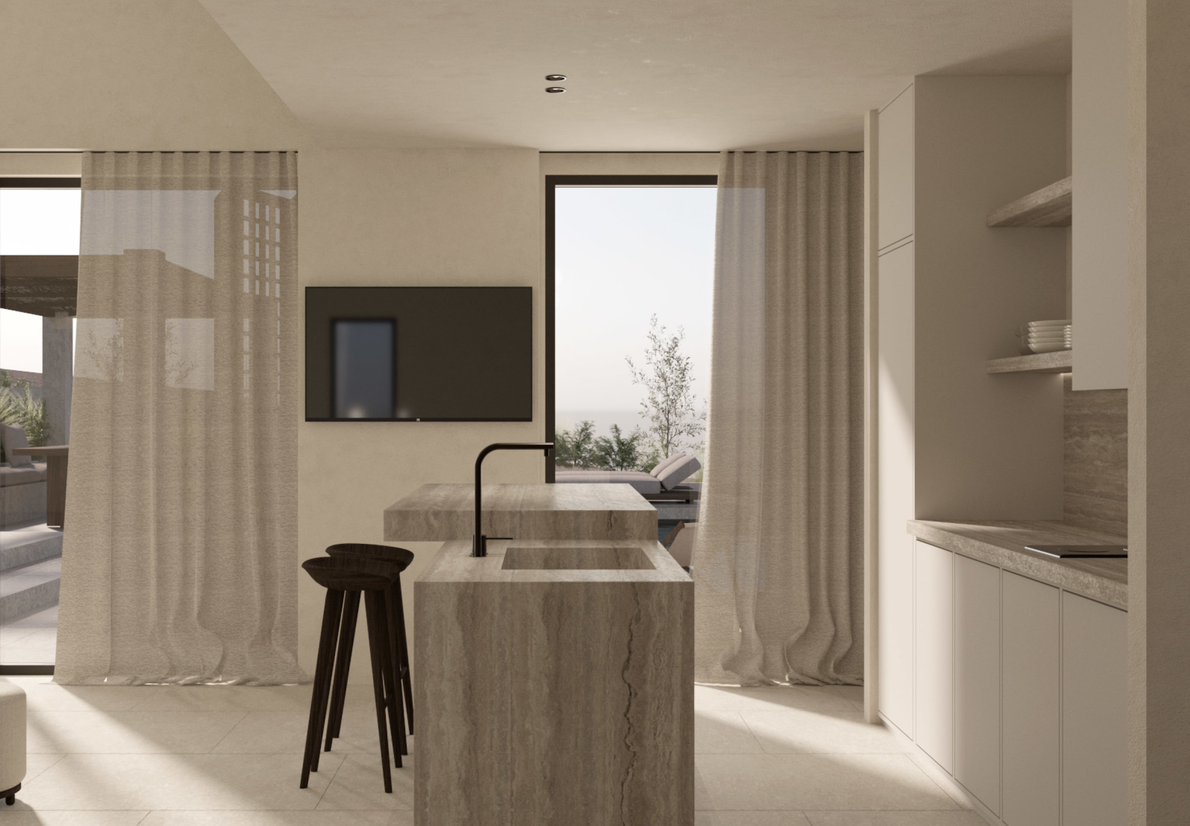 Nostos villa Kitched